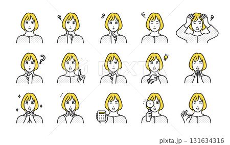 30代 女性 主婦 アイコン セット 131634316