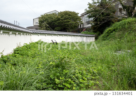 伊勢亀山城跡 二の丸帯郭と復元された土塀 伊勢亀山城跡 二の丸帯郭と復元された土塀 131634401