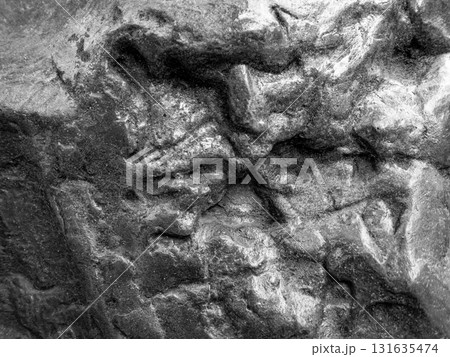 グレースケール　石膏　壁面　テクスチャー 131635474