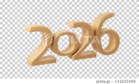 Golden 2026 numbers standing against a transparent background, symbolizing the new future, year, celebration christmas, Golden 2026 numbers standing against a transparent background, symbolizing the new future, year, celebration christmas, 131635489