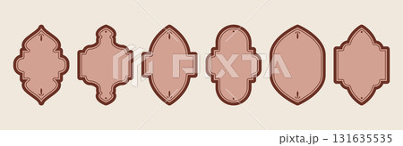 Islamic frame shapes with decorative borders Islamic frame shapes with decorative borders 131635535