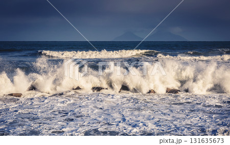 Stormy weather on the beach Stormy weather on the beach 131635673