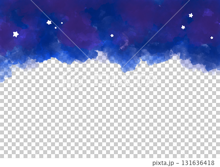 美しい星空の水彩のテクスチャ背景 131636418