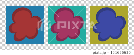 Colorful abstract floral vector art set 131636630