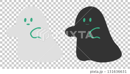 可愛的鬼魂人物插圖集（萬聖節） 131636631