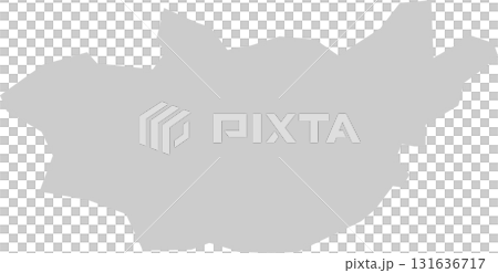 Simple map of Mongolia (gray) 131636717
