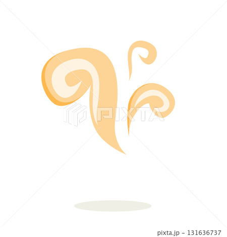 Yellow Wind Icon Cartoon Vector Illustration Isolated on White Background 131636737