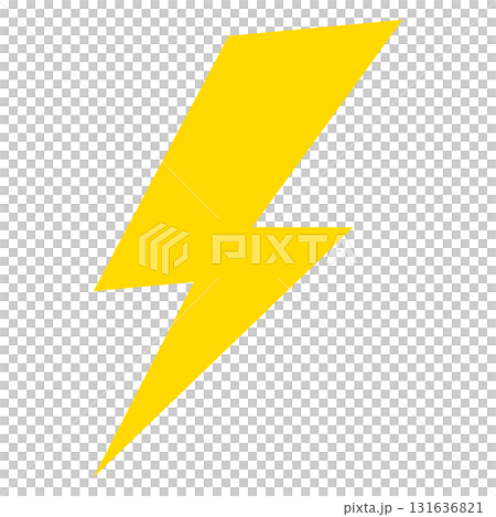 雷のシンプルなアイコンイラスト 雷のシンプルなアイコンイラスト 131636821