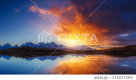 Majestic colorful sunset 131637264