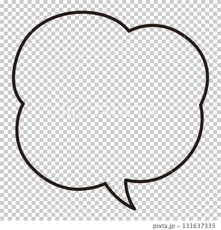 Vector illustration of a simple speech bubble. Single item, frame, border, speech bubble 131637335