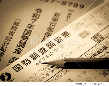 国勢調査の調査票 131637450