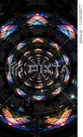 world of endless mirrors reflecting a fractal sky 131638077