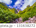 荒菅沢から見上げる雨飾山の布団菱 131638272