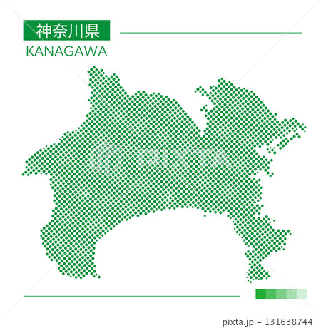 神奈川県・Kanagawa（横浜）ドット地図 131638744