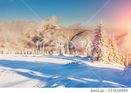 Amazing winter in the mountains Amazing winter in the mountains 131638984
