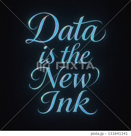 Data is the New Ink Holographic Typography Data is the New Ink Holographic Typography 131641141