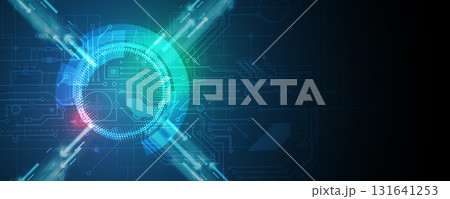 Abstract circuit technology advanced digital ecosystem of interconnected smart nodes 131641253