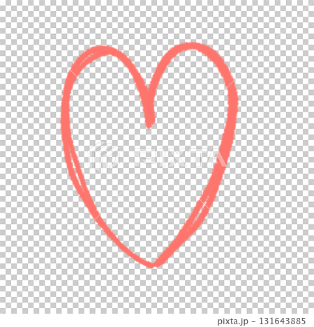 Hand-drawn illustration icon of a heart frame. Simple doodle stamp material Hand-drawn illustration icon of a heart frame. Simple doodle stamp material 131643885