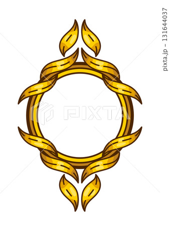 Floral frame in baroque style. Decorative curling plant. Floral frame in baroque style. Decorative curling plant. 131644037