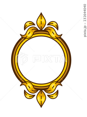 Floral frame in baroque style. Decorative curling plant. 131644040