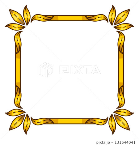 Floral frame in baroque style. Decorative curling plant. 131644041
