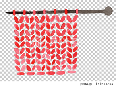 Watercolor illustration of knitting needles. Hobby Watercolor illustration of knitting needles. Hobby 131644233