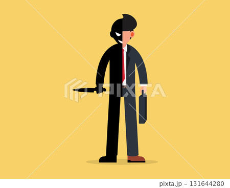 Two personalities. Businessman with hidden intentions. Two personalities. Businessman with hidden intentions. 131644280