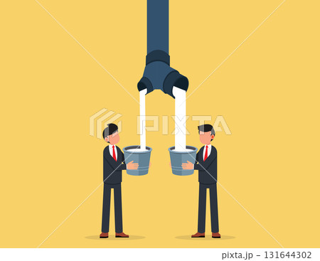 Unequal Income Distribution. income inequality vector concept. 131644302