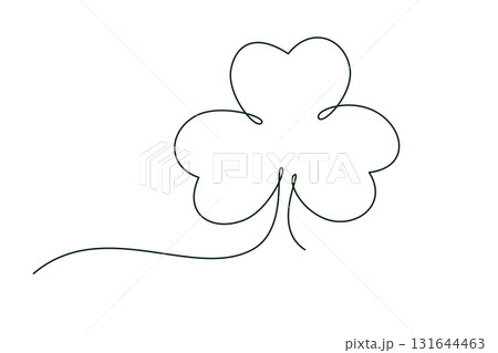 one lline drawn of clover leaf 131644463