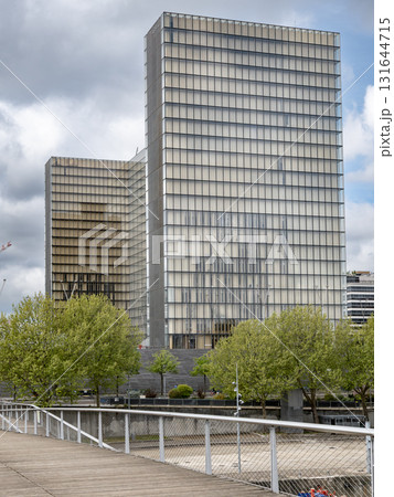 Modern architecture of Bibliotheque Nationale de France in Paris Modern architecture of Bibliotheque Nationale de France in Paris 131644715