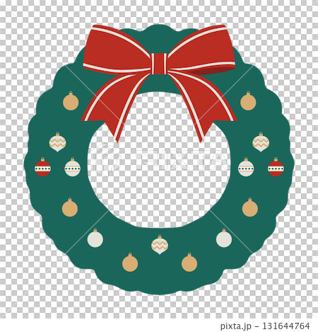 可愛的聖誕花圈向量插圖_聖誕節和冬季材料 可愛的聖誕花圈向量插圖_聖誕節和冬季材料 131644764