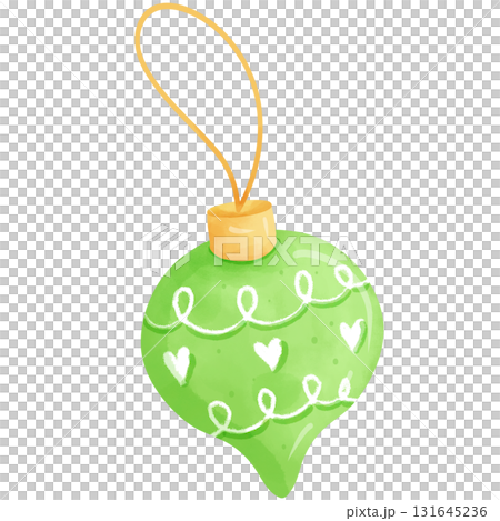 Hand-painted watercolor Christmas decorations 131645236