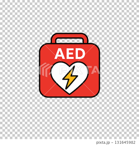 AEDのカラーアイコン、素材、背景なし、資料作り、医療 131645982