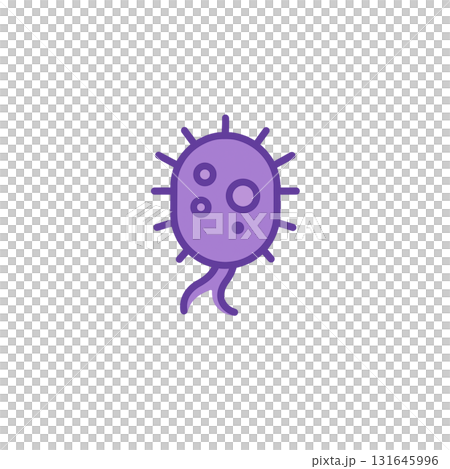 病毒顏色圖標，紫色，材料，無背景，文件創建，細菌 131645996