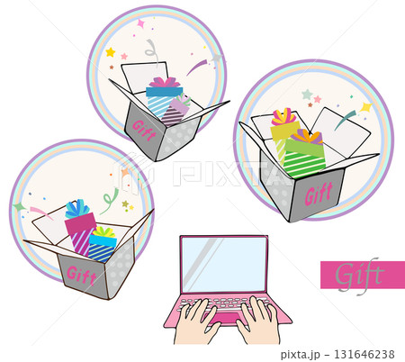 ネット通販で大切な人への贈り物をたくさん選んでいる 131646238