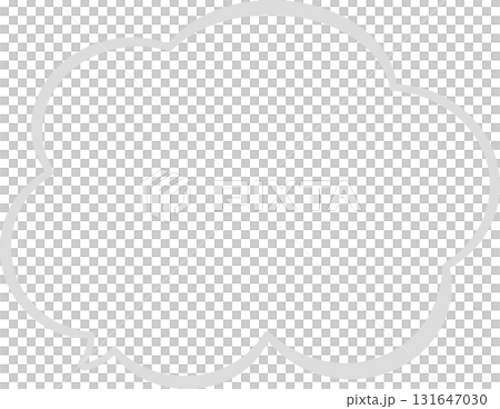 A simple gray cloud-shaped speech bubble. It has a cute, hand-drawn look. Easy to use. The tip of the speech bubble is at the bottom left. A simple gray cloud-shaped speech bubble. It has a cute, hand-drawn look. Easy to use. The tip of the speech bubble is at the bottom left. 131647030