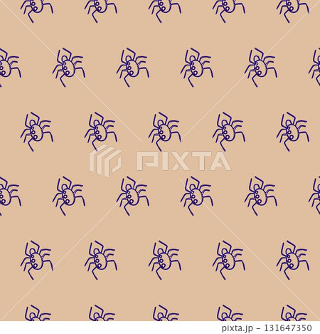 Seamless Halloween pattern with spiders. 131647350