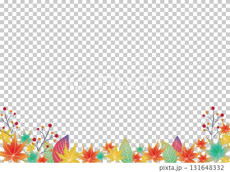紅葉のフレーム背景無し5 紅葉のフレーム背景無し5 131648332