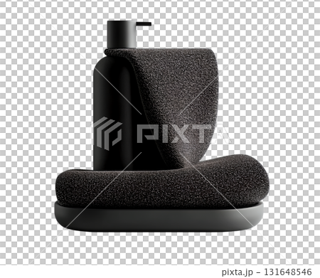 A sleek minimalist black pedestal with a textured cylindrical design serving as a modern platform for displaying objects or artwork A sleek minimalist black pedestal with a textured cylindrical design serving as a modern platform for displaying objects or artwork 131648546