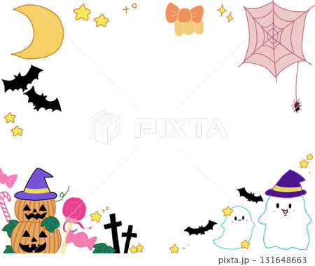 ハロウィンのフレーム 131648663