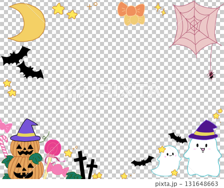 ハロウィンのフレーム 131648663
