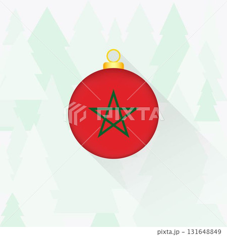 Morocco National Flag Christmas Decoration. Morocco National Flag Christmas Decoration. 131648849