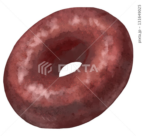 リアルな穴あきドーナツ(チョコレート) 131649025