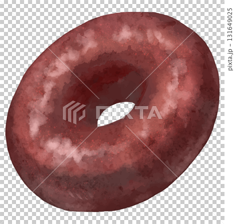 リアルな穴あきドーナツ(チョコレート) 131649025