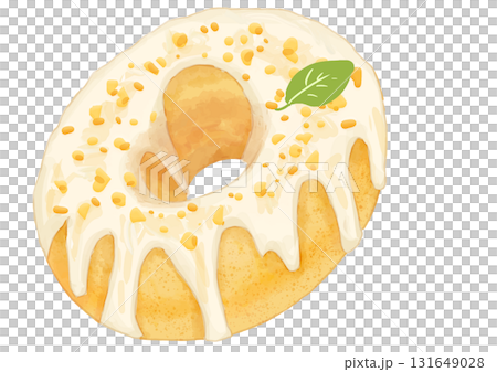 Realistic donut with holes (lemon) 131649028
