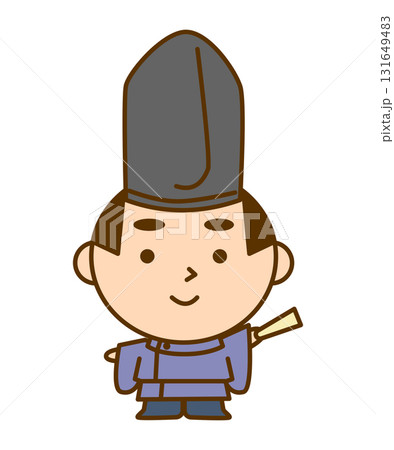 左手の扇子で指さしをする平安時代の貴族の男性イラスト かわいい和風キャラクター素材 左手の扇子で指さしをする平安時代の貴族の男性イラスト かわいい和風キャラクター素材 131649483