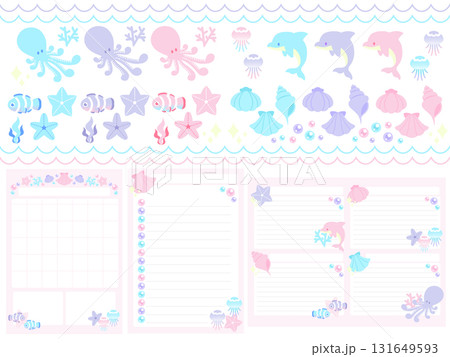 海の生き物セット 131649593