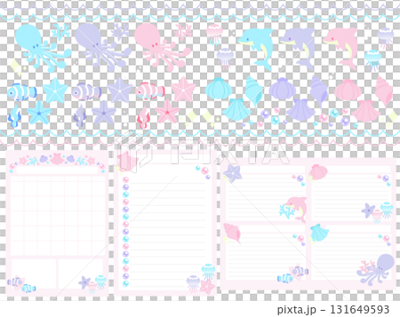 海の生き物セット 131649593