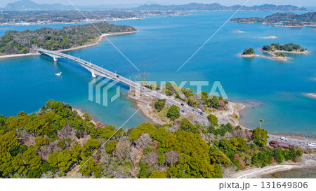 天草五橋（三号橋）付近のドローン空撮 131649806