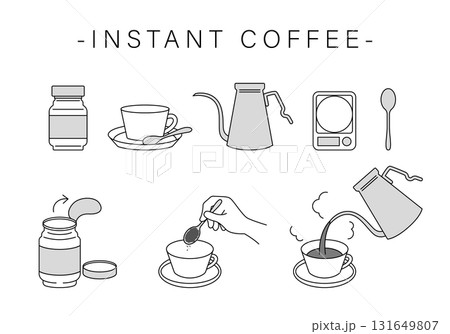 インスタントコーヒーのアイコンイラスト インスタントコーヒーのアイコンイラスト 131649807